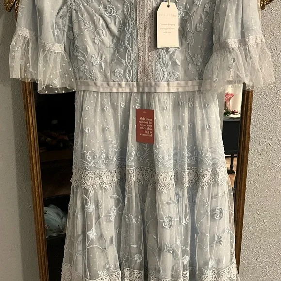 Ivy City Co Jules Dress in Baby Blue - Medium NWT - Picture 2 of 5